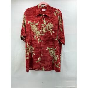 Men's Pierre Cardin medium red floral island shirt